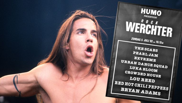 Red Hot Chili Peppers op Werchter in 1992.