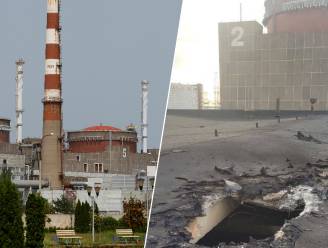 Beelden tonen gat in dak van gebouw met brandstof en radioactief afval kerncentrale Zaporizja