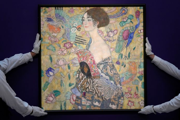 'Dame met de Waaier' van Gustav Klimt.