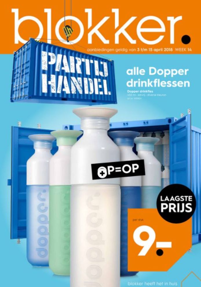 suspensie ethisch hun Blokker verkoopt populaire flesjes met flinke korting, Dopper is boos |  Economie | AD.nl