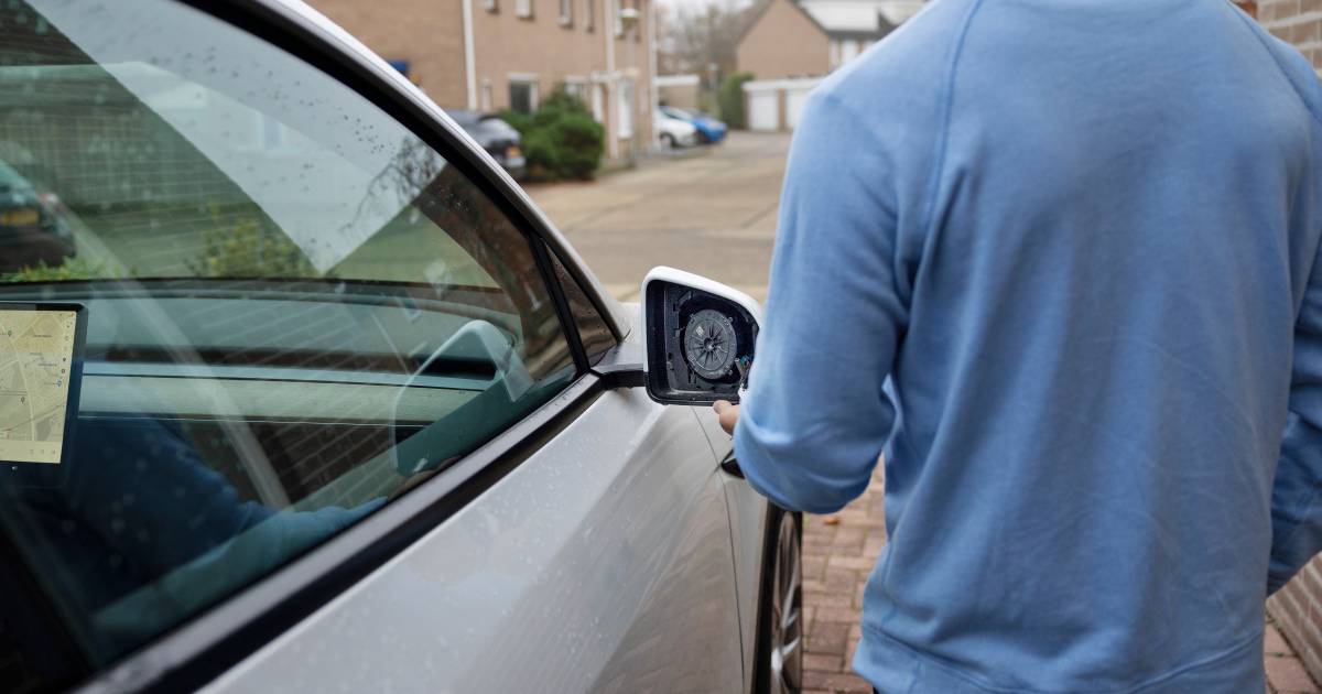De Moderne Auto Zijspiegels Met Indicator Bouwden Honda De Camera Van Het Steeghorloge 115935936