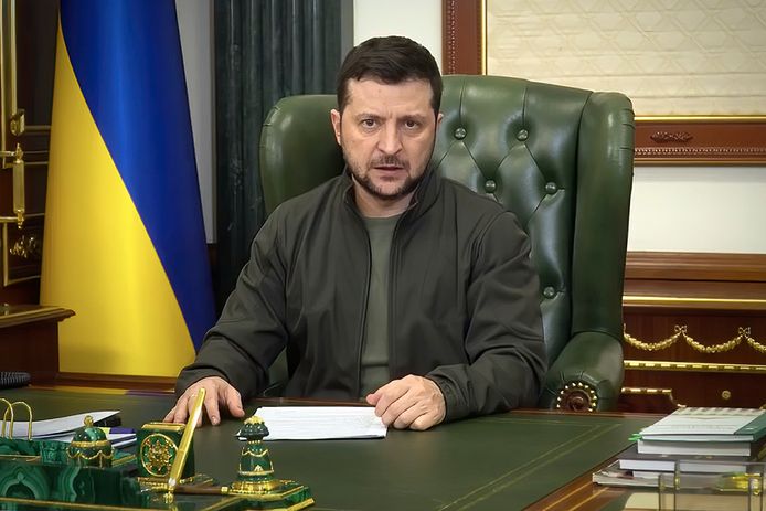 De Oekraïense president Zelensky.