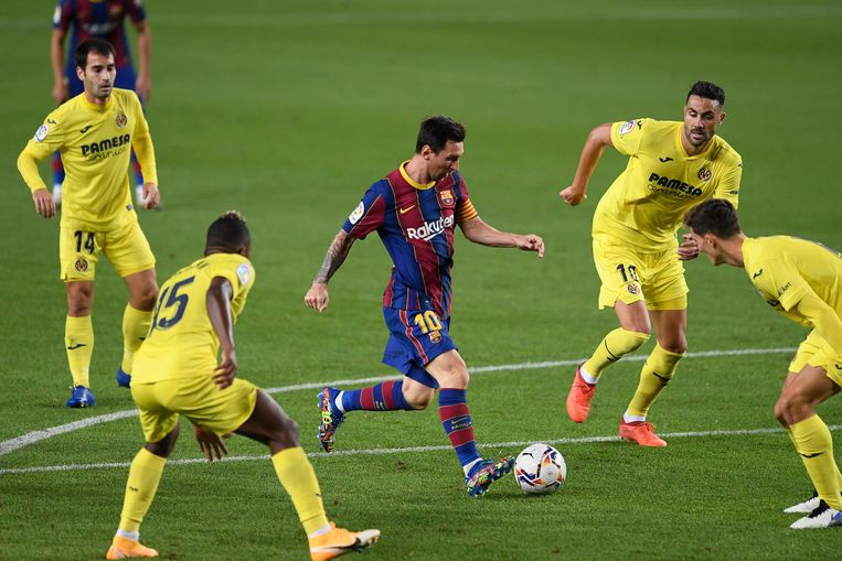 Een verlengd verblijf van Lionel Messi is een prioriteit voor Laporta. Beeld AFP