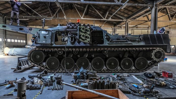 De eerste tank in het museum is een bergingstank.