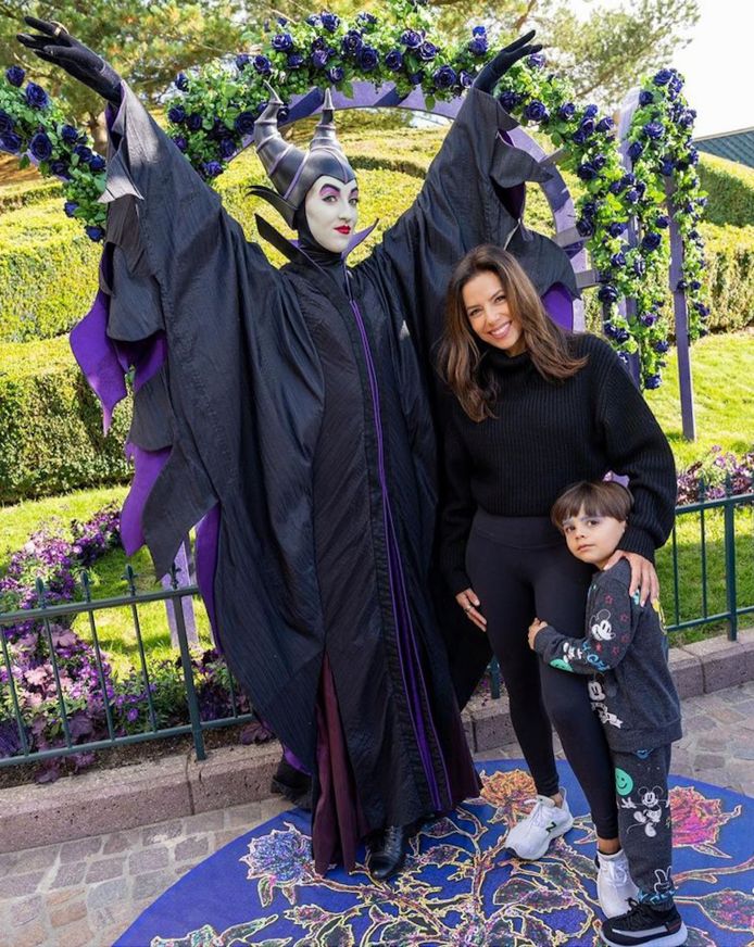 Eva Longoria samen met haar zoontje Santiago (4).