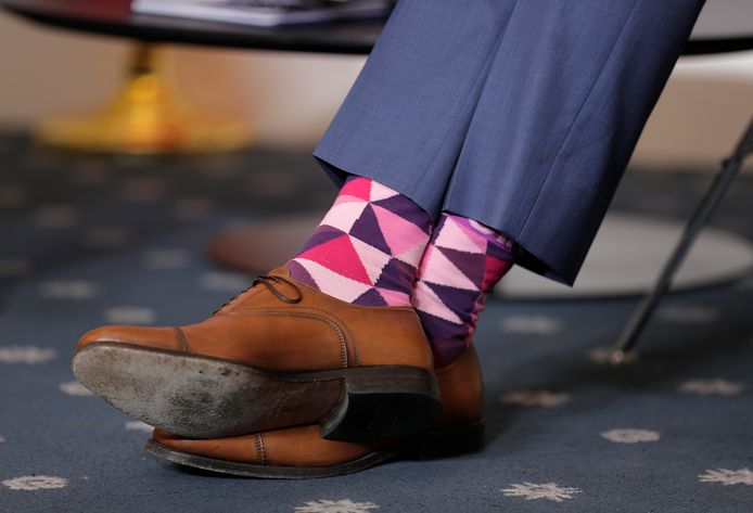 Tijdens de G7-top koos de Canadese premier Justin Trudeau ook voor opvallende sokken.
