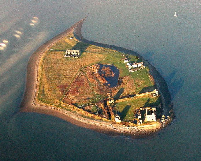 Luchtfoto van Piel Island.