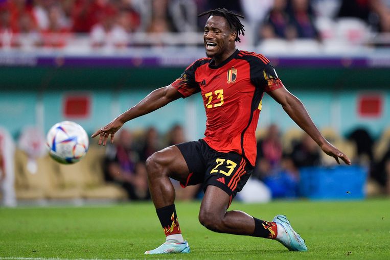 Michy Batshuayi scoorde het enige doelpunt van de Belgen op dit WK. Beeld Photo News
