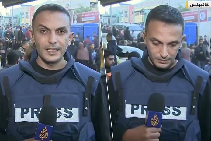 Reporter vertelt tijdens live-verslag dat volledige familie gestorven is  bij Israëlische aanval: “Mijn moeder zei nog dat ze me miste” | Conflict  Israël-Palestina | hln.be