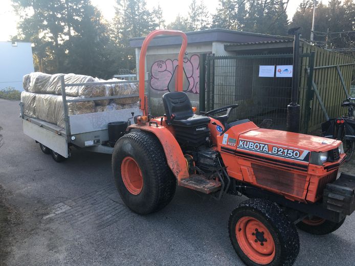 Aanvoer van de nodige materialen.