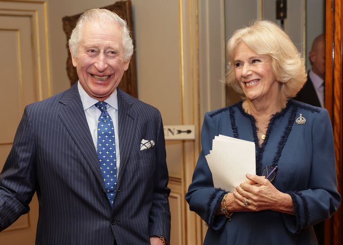 Le roi Charles III et Camilla lors du second anniversaire de l'organisation “The Reading Room”.