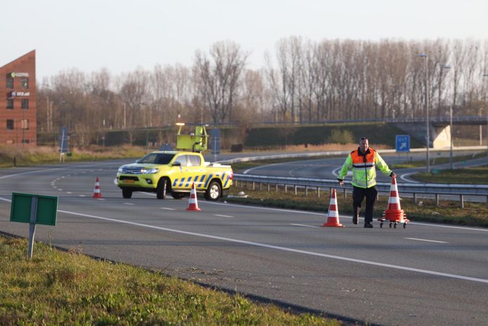 Ongeluk met twee auto's op de A50 bij Sint-Oedenrode.