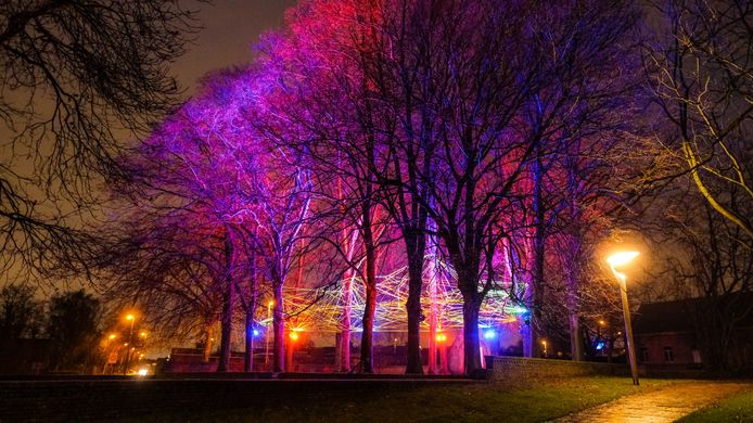 Sfeerbeeld van de lichtinstallatie