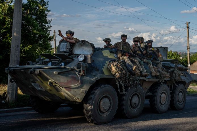 Oekraïense soldaten in de Donetsk, in het oosten van Oekraïne (20/07/2022).