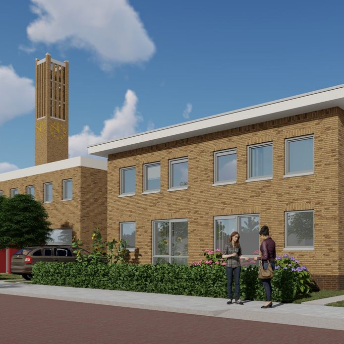 Artist’s impression van het woningproject Wonen rond de toren.