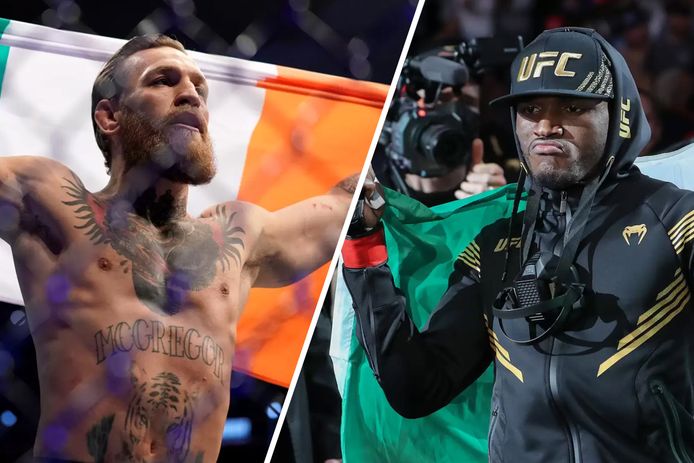 Conor McGregor (links) en Kamaru Usman (rechts)