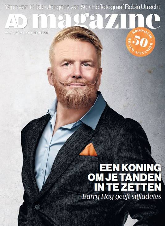 De cover van AD Magazine ter ere van de 50ste verjaardag van de koning.