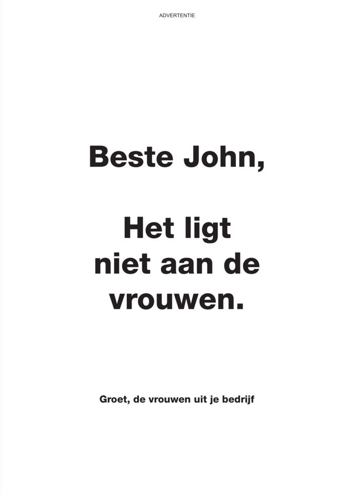 De advertentie in de Nederlandse krant AD.