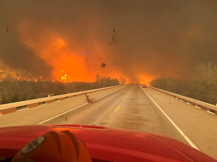 Zware bosbranden in Texas.