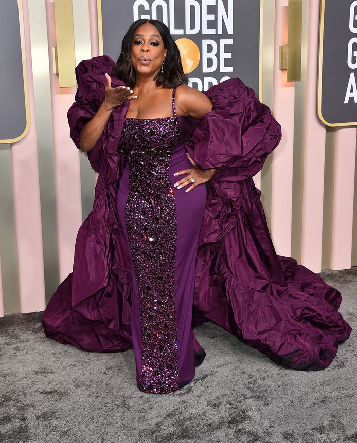 Niecy Nash at the Golden Globes.