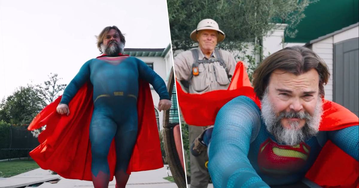 De Goed doen loyaliteit Acteur Jack Black deelt hilarische video waarin hij rol van Superman  accepteert: “Ik weet dat ik geweldig zou zijn” | Showbizz | hln.be
