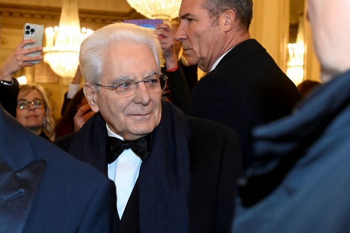 De Italiaanse president Sergio Mattarella.