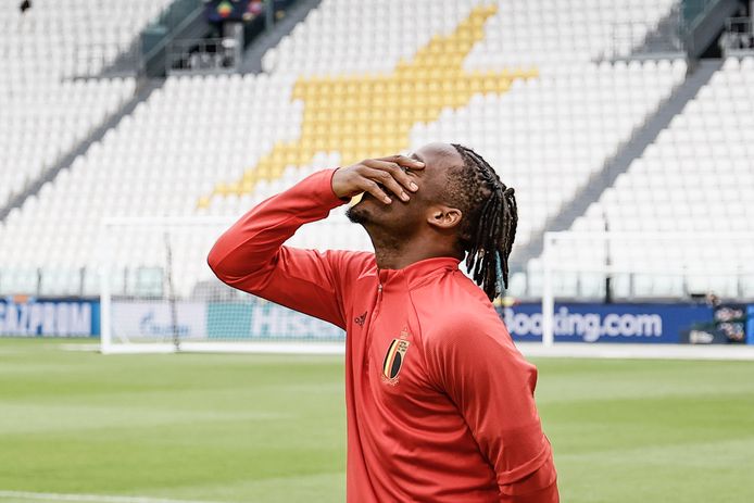 Michy Batshuayi à l'entraînement, le 9 octobre 2021.