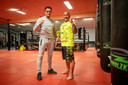 Nieky Holzken (links) heeft de sportschool van Sjef weber (rechts) overgenomen.