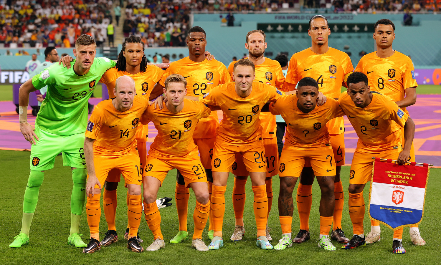 Het Nederlands elftal.