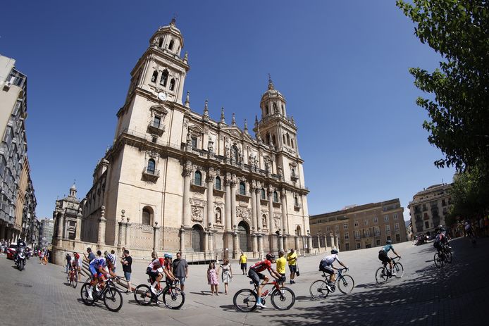 Renners vlak na de start in Montoro.