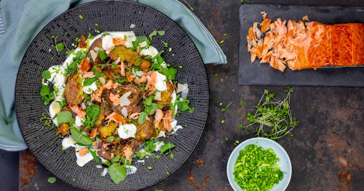 Wat Eten We Vandaag Knapperige Aardappelsalade Met Gerookte Zalm Koken Eten Ad Nl