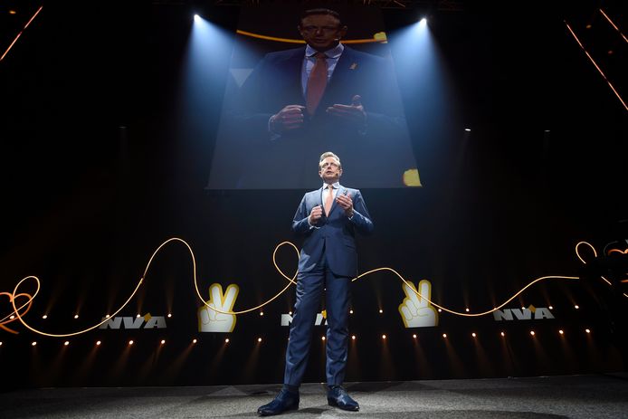 Bart De Wever (N-VA) op het nieuwjaarsfeest van zijn partij.