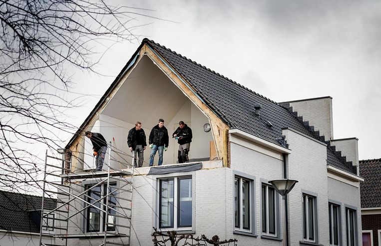 Schade aan een huis in De Meern. Beeld ANP