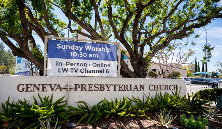 De schietpartij vond in de Geneva Presbyterian Church in Laguna Woods plaats. Beeld AP