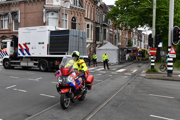 Ongeluk op Groot Hertoginnelaan in Den Haag.