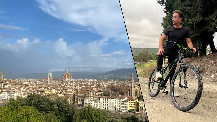 Een zicht op de imposante stad Firenze in Italië / Onze journalist Bart Huysentruyt verkent het Italiaanse Firenze en het omliggende Toscane met de fiets.