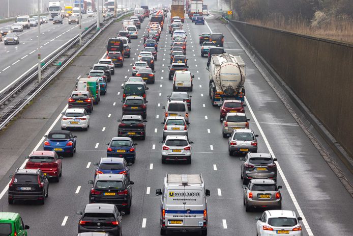 Drukte op de A12 bij Gouda.