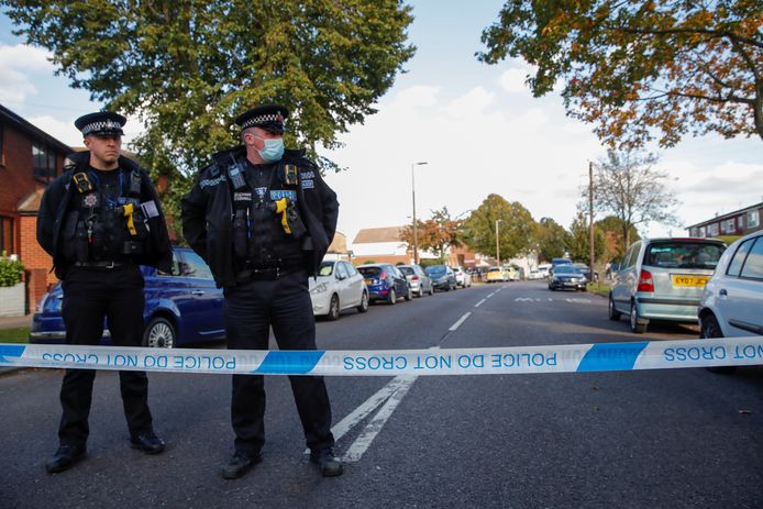 De politie heeft het gebied rondom de locatie waar David Amess is afgesloten.