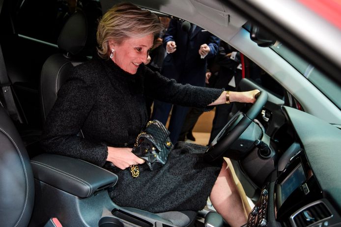 La princesse Astrid au Salon de l'Auto, en 2017, à Bruxelles