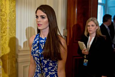 Hope Hicks (28) hoofd communicatie van Trump