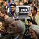 Honderden mensen nemen deel aan actie in Brussel voor Wikileaks-oprichter Julian Assange