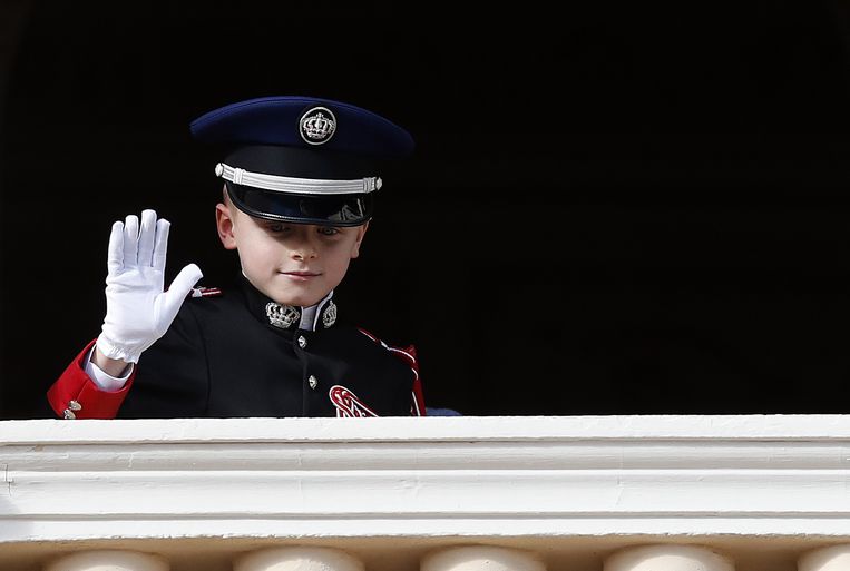 Prince Jacques van Monaco tijdens een plechtigheid. Beeld ANP / EPA