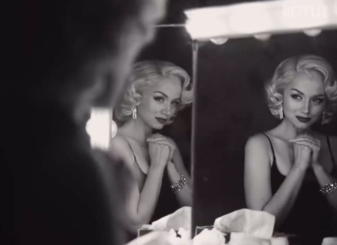 Ana de Armas als Marilyn Monroe in de Netflix-film 'Blonde'.