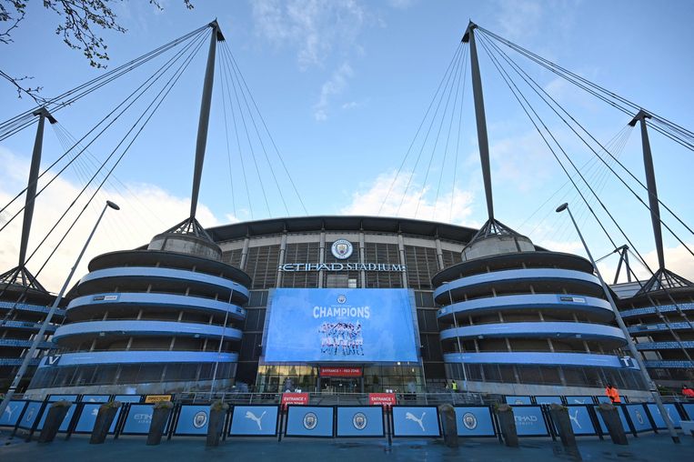 De thuishaven van Manchester City, het Etihad-stadion.  Beeld AFP