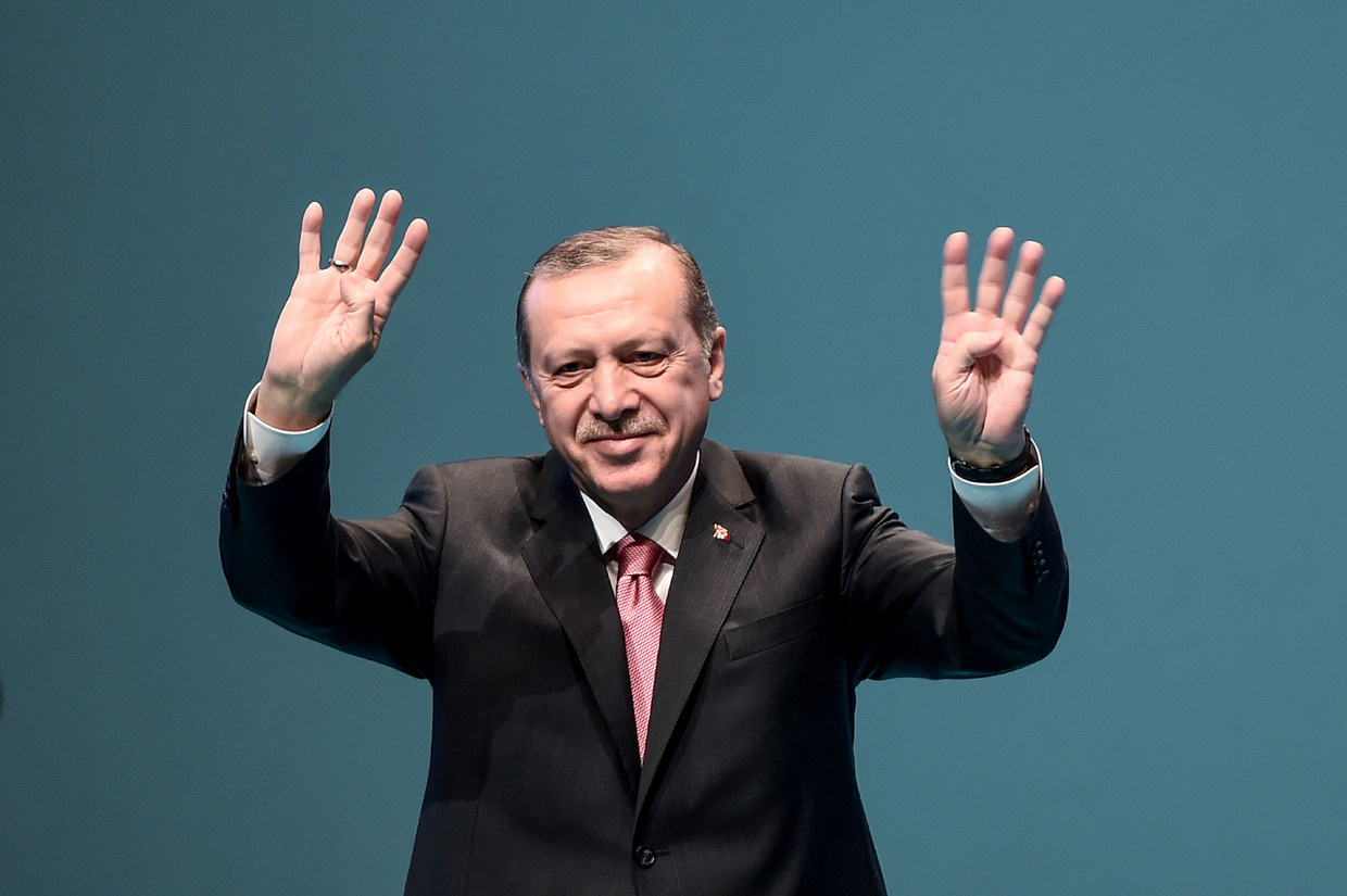 De Turkse president Recep Tayyip Erdogan. Beeld AFP