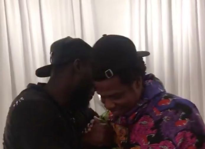 Lukaku en Jay-Z knuffelen bij een eerdere ontmoeting: het wederzijds respect tussen beide heren is groot.