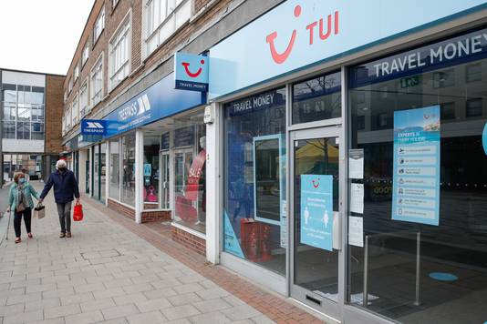 Een reisbureau van TUI in het Verenigd Koninkrijk.
