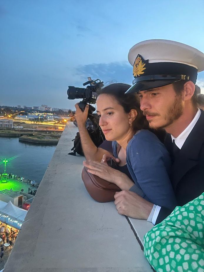 Sanne gad Tim het ja-woord tijdens het vuurwerk van de Tall Ships Races op zaterdagavond 23 juli 2022.