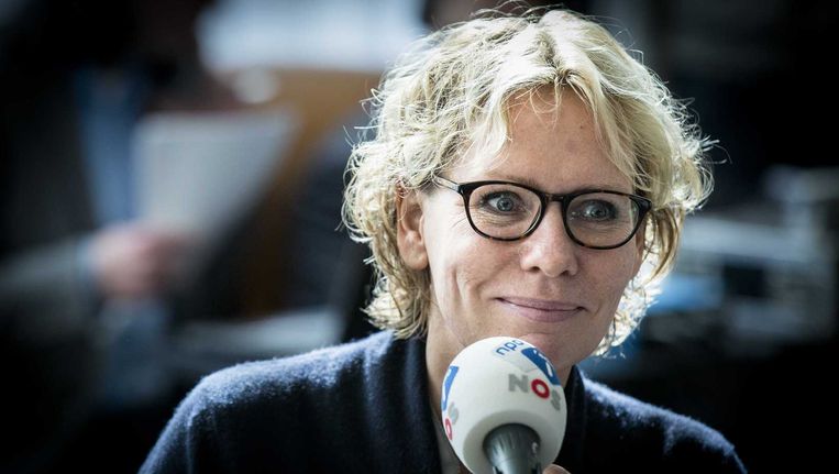 Pvda-lijsttrekker Marleen Barth tijdens het NOS Radio 1 verkiezingsdebat. Beeld anp