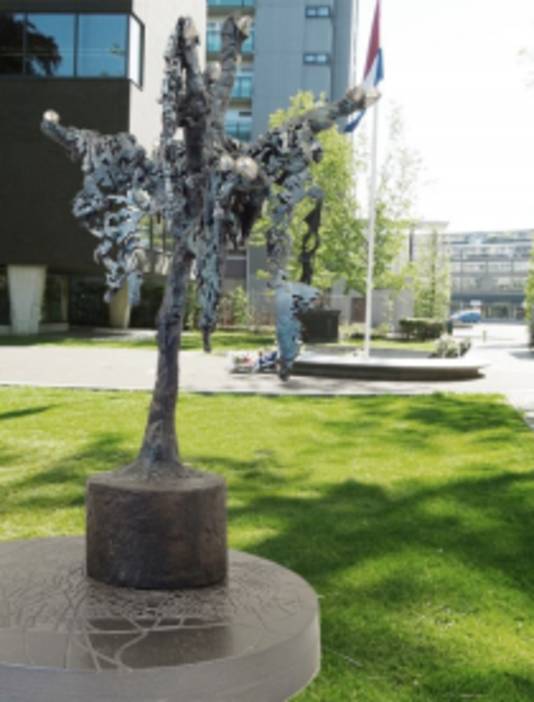 Voorlopige impressie van het Holocaustmonument in het Vrijheidspark.